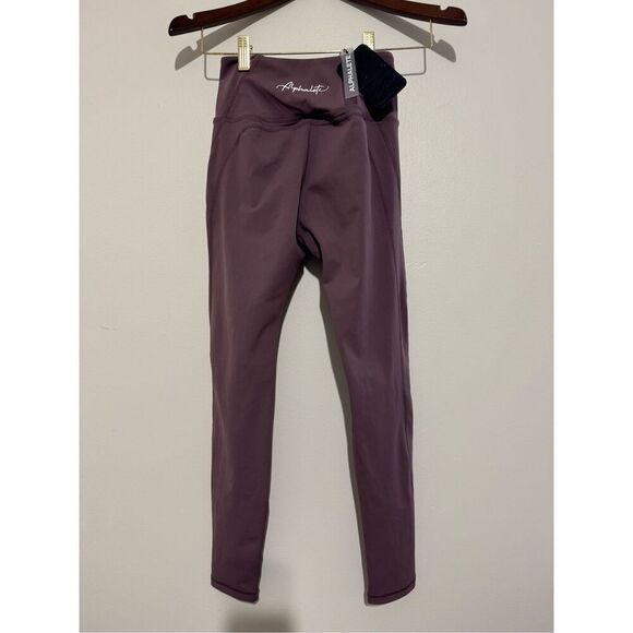 NWT Alphalete Women's Leggings Crop 24 Inch- Dusty Rose/mauve  Size Smal - Picture 2 of 6